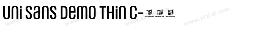 uni sans demo thin c字体转换